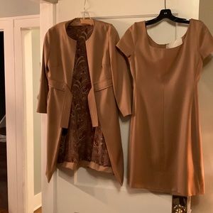 Camel Shannon McLean dress and coat.